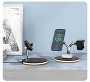 3 in 1 magnetic wireless charger 15W fast charging station