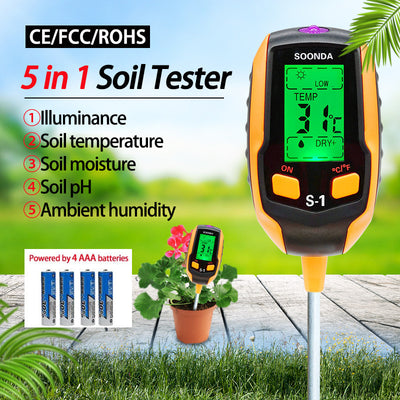 Four-in-one soil detector PH meter for gardening use