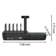 Wireless and wired 5 in 1 charging dock for smartphones