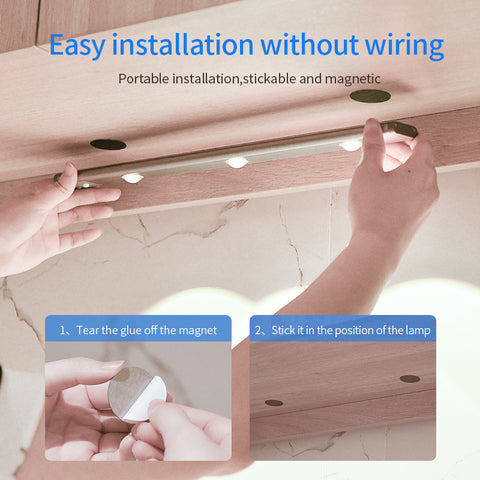 Motion sensor lamp under cabinet for kitchen lighting