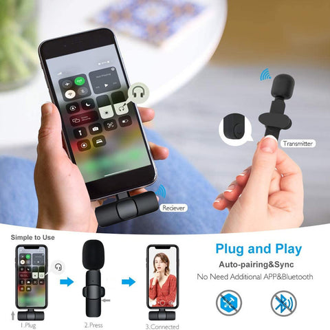 Lavalier wireless mic for live broadcast and streaming