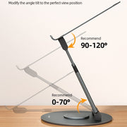 Desktop laptop stand with 360-degree rotation design