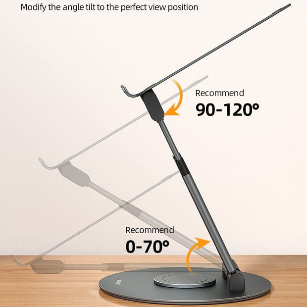 Desktop laptop stand with 360-degree rotation design