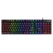 Bright luminous wired gaming keyboard for smooth gameplay
