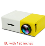 Compact 3D HD LED mini projector for travel use