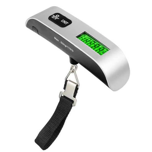 Compact portable LCD luggage scale for travel bags