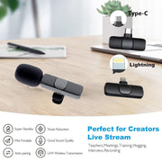 Portable mini microphone for iPhone and Android devices