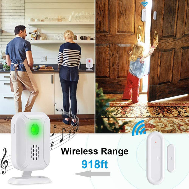 Home security wireless door chime sensor for doors