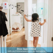 Easy-install wireless door chime sensor for home use