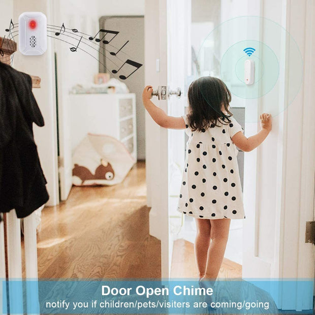 Easy-install wireless door chime sensor for home use