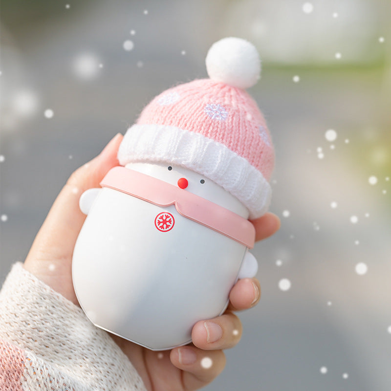 USB rechargeable electric hand warmer heater snowman