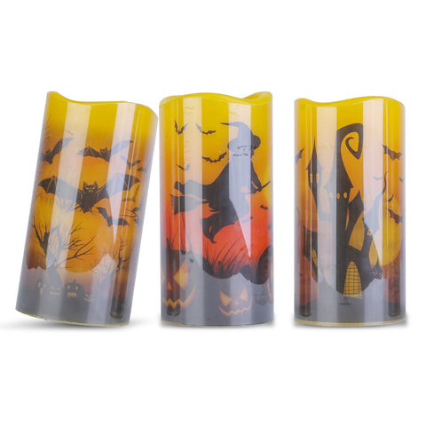 Festive Halloween decoration flameless candle set