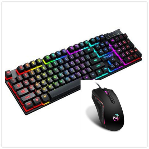 Ergonomic USB luminous gaming keyboard with backlight