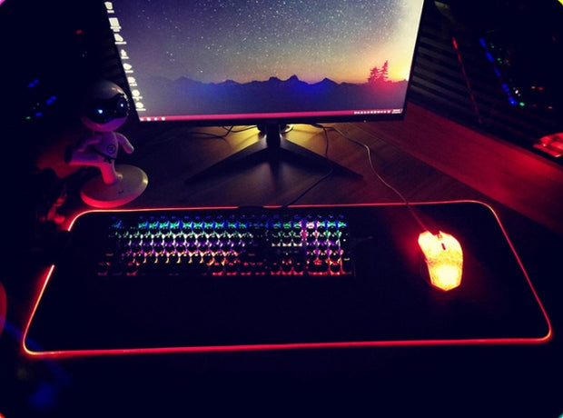 LED mouse pad RGB backlit for gaming and office use