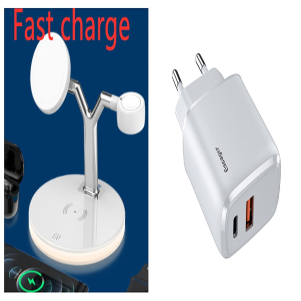 Magnetic wireless charging dock Apple 3 devices fast