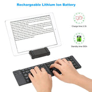 Metal foldable Bluetooth keyboard for tablets and phones