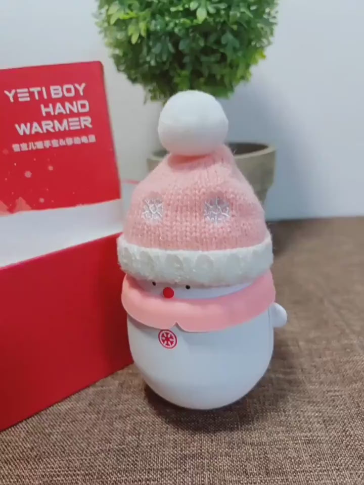 Snowman design hand warmer and power bank gift