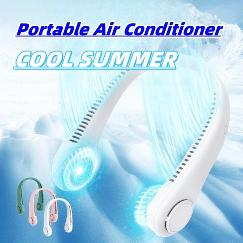 Rechargeable neck fan hands free USB mini cooling