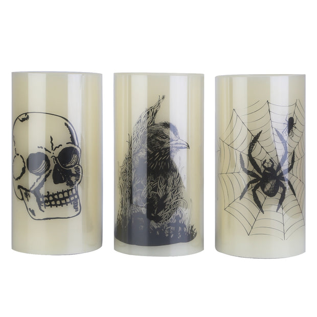 Halloween orange light candle lamps flameless and safe