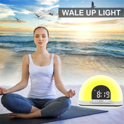 LED wake-up light with gradual brightness sunrise effect