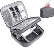 Lightweight waterproof cable organizer case for travel