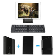 Compact wireless mini keyboard foldable metal design