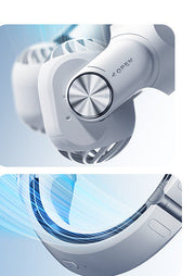 Portable outdoor halter fan with bladeless design