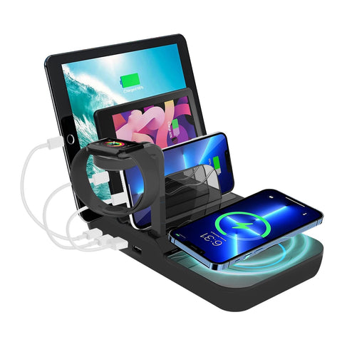 Multi-device charging dock 70W with wireless charging