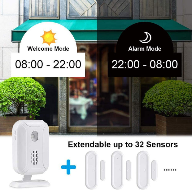 Wireless door sensor chime 280M long-range security