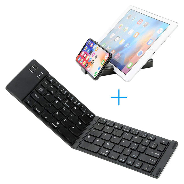 Mini portable foldable wireless keyboard for travel