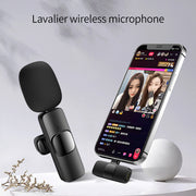 Wireless lavalier microphone portable mini mic for recording